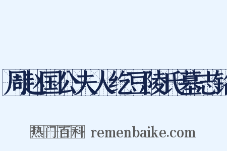 周赵国公夫人纥豆陵氏墓志铭是什么意思的图片